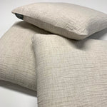 Load image into Gallery viewer, Soft Crinkled Linen Cushion in Oat color
