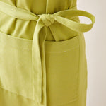 Load image into Gallery viewer, Cotton Apron in Lime Green Color with Handmade Decorative Stitching
