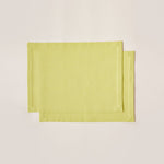 Load image into Gallery viewer, Cotton Placemat with Ribbon Hand Embroidery in Lime Green color - 2-piece sets

