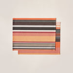 Load image into Gallery viewer, Striped Placemat in Orange and Dark Grey color scheme, 2-piece sets
