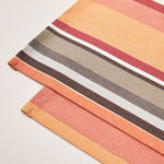 Load image into Gallery viewer, Striped Placemat in Orange and Dark Grey color scheme, 2-piece sets
