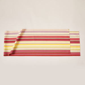 Striped Cotton Runner in Yellow and Cherry color scheme - (more color options)