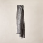 Load image into Gallery viewer, Soft Italian Cashmere Stole/Throw Blanket Hand-Frayed Edging in Grey Tweed
