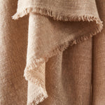 Load image into Gallery viewer, Soft Italian Cashmere Stole/Throw Blanket finished with Hand-Frayed Edging in the color of Pale Coffe
