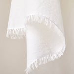 Load image into Gallery viewer, Soft Italian Cashmere Stole/Throw Blanket Hand-Frayed Edging in the color of Fresh Milk
