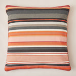Load image into Gallery viewer, Lively Striped Cushion in pure Cotton finished with Coordinated Color Piping, 31.5&quot;x31.5&quot;
