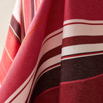 Load image into Gallery viewer, Striped Cotton Tablecloth in Amarena color scheme
