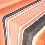 Load image into Gallery viewer, Striped Cotton Tablecloth in Orange and Dark Grey color scheme
