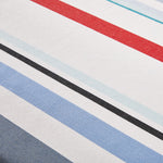 Load image into Gallery viewer, Striped Cotton Tablecloth in White and Aquamarine color scheme - (more color options)
