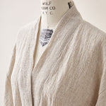 Load image into Gallery viewer, Luxuriously Woven Honeycomb Linen Bathrobe in Cappuccino Color
