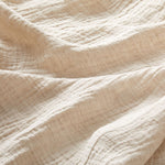 Load image into Gallery viewer, Soft Crinkled Linen Bed Cover the color of Oat
