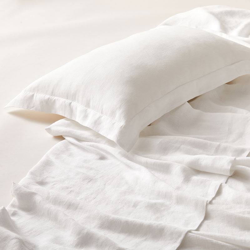 Pure Italian Hemp Single Bed Sheet Set in Latte/Oat colors