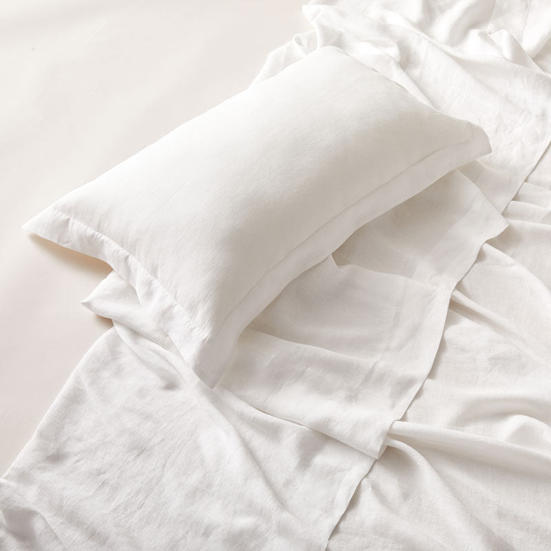 Pure Italian Hemp Single Bed Sheet Set in Latte/Oat colors