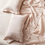 Carica l&#39;immagine nel visualizzatore di Gallery, Pure Linen Double Bed Sheet Set in Cameo color
