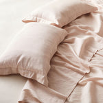 Carica l&#39;immagine nel visualizzatore di Gallery, Pure Linen Double Bed Sheet Set in Cameo color
