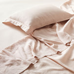 Carica l&#39;immagine nel visualizzatore di Gallery, Pure Linen Single Bed Sheet Set in Cameo color
