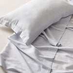 Carica l&#39;immagine nel visualizzatore di Gallery, Pure Linen Single Bed Sheet Set in Powder Blue color
