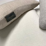 Carica l&#39;immagine nel visualizzatore di Gallery, Fresh Linen Cushion Woven in a Honeycomb Texture the color of fresh Milk poured into your favorite coffee
