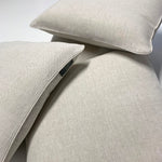 Carica l&#39;immagine nel visualizzatore di Gallery, Fresh Linen Cushion Woven in Oat color finished with Coordinated Piping
