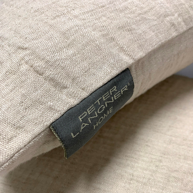 Soft Crinkled Linen Cushion in Oat color