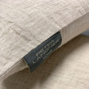 Soft Crinkled Linen Cushion in Oat color