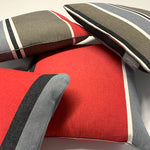 Load image into Gallery viewer, Lively Striped Cushion in pure Cotton finished with Coordinated Color Piping, 19.7&quot;x19.7&quot;
