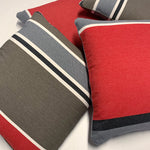 Load image into Gallery viewer, Lively Striped Cushion in pure Cotton finished with Coordinated Color Piping, 19.7&quot;x19.7&quot;
