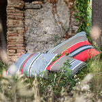Load image into Gallery viewer, Lively Striped Cushion in pure Cotton finished with Coordinated Color Piping, 19.7&quot;x19.7&quot;
