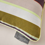 Carica l&#39;immagine nel visualizzatore di Gallery, Lively Striped Cushion in a Technically Advanced Fabric finished with Coordinated Color Piping, 19.7&quot;x19.7&quot;
