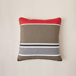 Carica l&#39;immagine nel visualizzatore di Gallery, Lively Striped Cushion in pure Cotton finished with Coordinated Color Piping, 19.7&quot;x19.7&quot;
