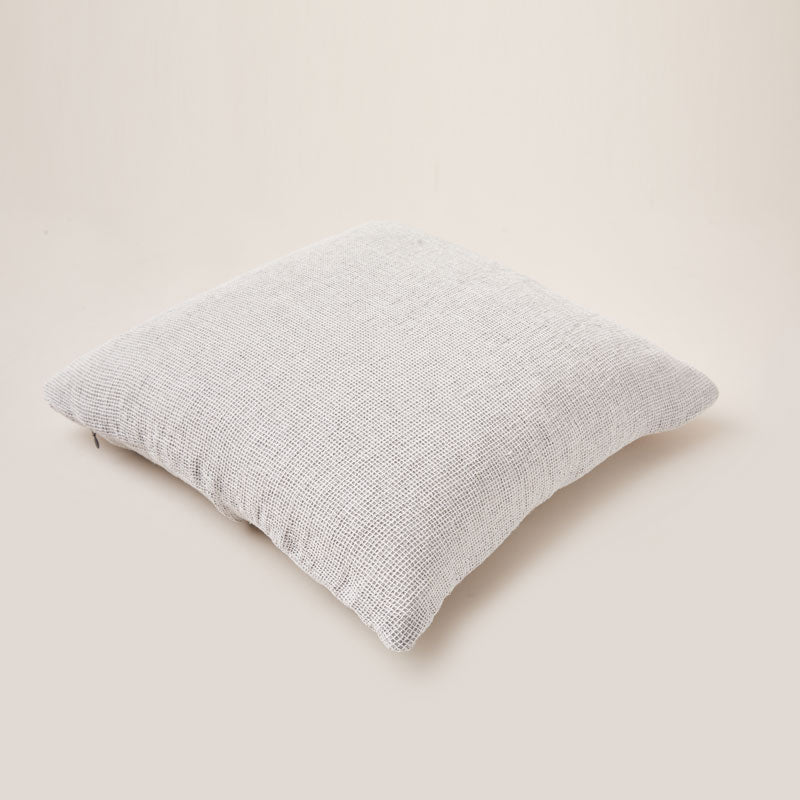 Fresh Linen Cushion Woven in a Honeycomb Texture the color of Pale Stone