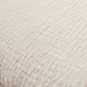 Soft Crinkled Linen Cushion in Oat color