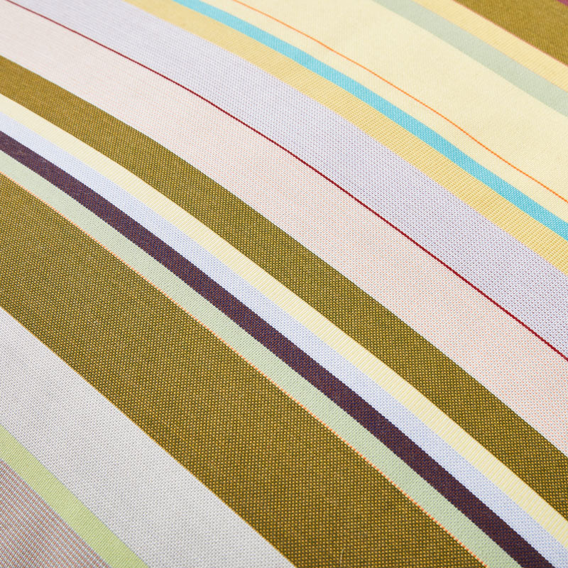 Lively Striped Cushion in a Technically Advanced Fabric finished with Coordinated Color Piping, 31.5"x31.5"