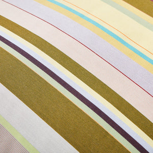 Lively Striped Cushion in a Technically Advanced Fabric finished with Coordinated Color Piping, 31.5"x31.5"