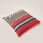 Carica l&#39;immagine nel visualizzatore di Gallery, Lively Striped Cushion in pure Cotton finished with Coordinated Color Piping, 31.5&quot;x31.5&quot;
