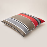 Carica l&#39;immagine nel visualizzatore di Gallery, Lively Striped Cushion in pure Cotton finished with Coordinated Color Piping, 31.5&quot;x31.5&quot;

