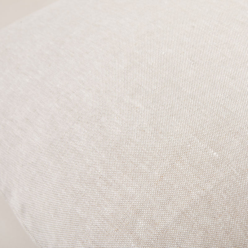 Fresh Linen Cushion Woven in Oat color finished with Coordinated Piping
