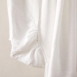 Pure Italian Hemp Single Fitted Sheet in Latte/Oat colors