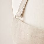 Load image into Gallery viewer, Cotton Apron in Oat Color with Handmade Decorative Stitching
