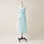 Load image into Gallery viewer, Cotton Apron in Tiffany Blue Color with Handmade Decorative Stitching
