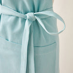 Carica l&#39;immagine nel visualizzatore di Gallery, Cotton Apron in Tiffany Blue Color with Handmade Decorative Stitching
