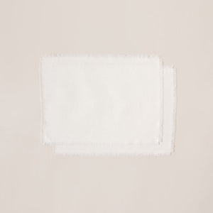 Placemat of Hemp with Frayed Edge, 2-piece sets