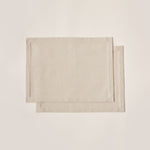 Carica l&#39;immagine nel visualizzatore di Gallery, Cotton Placemat with Ribbon Hand Embroidery in Oat color - 2-piece sets
