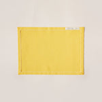 Load image into Gallery viewer, Cotton Placemat with Ribbon Hand Embroidery in Sunflower Yellow color - 2-piece sets
