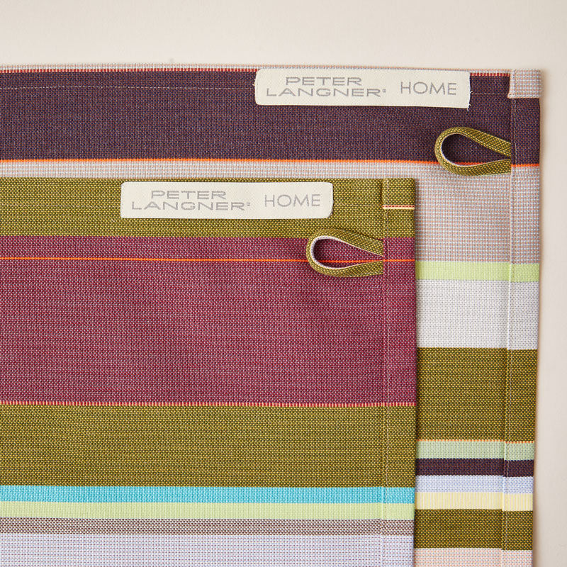 Striped Placemat in Green and Purple color scheme, 2-piece sets