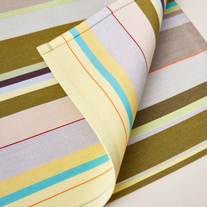 Striped Placemat in Green and Purple color scheme, 2-piece sets