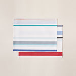 Carica l&#39;immagine nel visualizzatore di Gallery, Striped Placemat in White and Aquamarine color scheme, 2-piece sets
