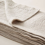 Load image into Gallery viewer, Woven Linen Blanket in a Honeycomb Texture the color of Warm Cappuccino
