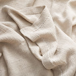 Load image into Gallery viewer, Woven Linen Blanket in a Honeycomb Texture the color of Warm Cappuccino
