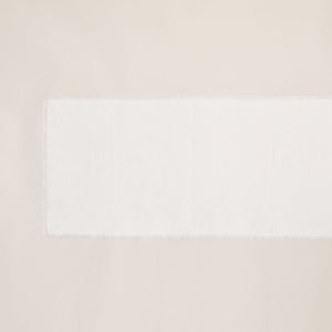 Runner of Pure Hemp with Frayed Edge in creamy Latte